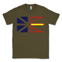 Army Green Newfoundland and Labrador Flag - 3 Color Classic Tee - longCreatives