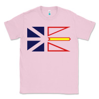 Bubblegum Pink Newfoundland and Labrador Flag - 3 Color Classic Tee - longCreatives