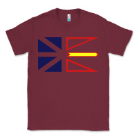 Burgundy Newfoundland and Labrador Flag - 3 Color Classic Tee - longCreatives