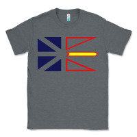 Charcoal Heather Newfoundland and Labrador Flag - 3 Color Classic Tee - longCreatives