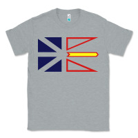 Heather Grey Newfoundland and Labrador Flag - 3 Color Classic Tee - longCreatives