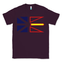 Plum Newfoundland and Labrador Flag - 3 Color Classic Tee - longCreatives
