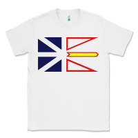 White Newfoundland and Labrador Flag - 3 Color Classic Tee - longCreatives