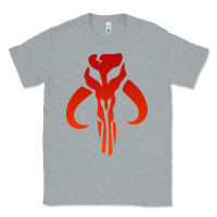 Heather Grey Mando Mythosaur Skull Sticker Classic Tee - longCreatives