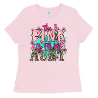 Bubblegum Pink The pink is for my Aunt Cancer Awareness Ladies Tee - HowdyJamesFarm