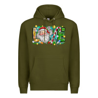 Army Green Love Santa Premium Hoodie - CowhideDigitalArt
