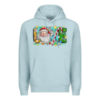 Blue Mist Love Santa Premium Hoodie - CowhideDigitalArt