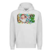 Dove Grey Love Santa Premium Hoodie - CowhideDigitalArt