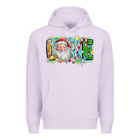 Lilac Love Santa Premium Hoodie - CowhideDigitalArt