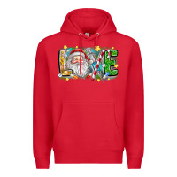 Red Love Santa Premium Hoodie - CowhideDigitalArt
