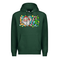 Sports Green Love Santa Premium Hoodie - CowhideDigitalArt