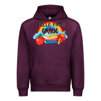 Mauve Wine back to school hello fifth grade 3200x2400 Urban Hoodie - AdoDesignShop