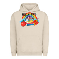 Pigment French Oak back to school hello fifth grade 3200x2400 Urban Hoodie - AdoDesignShop