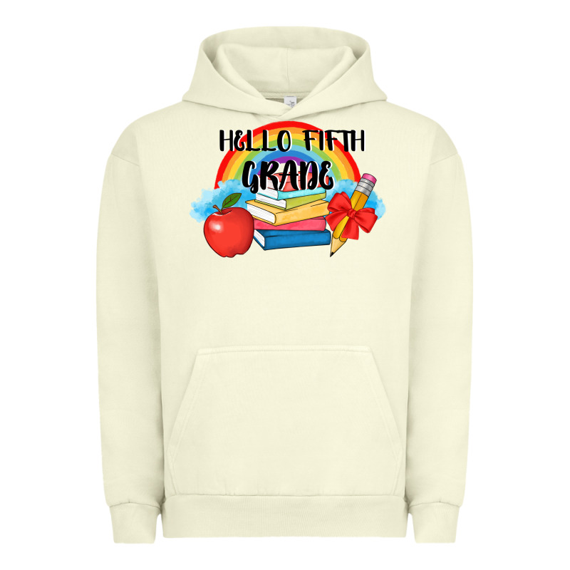 Back To School Hello Fifth Grade 3200x2400 Urban Hoodie by AdoDesignShop | Teevron