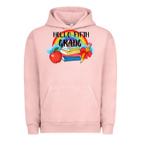Pigment Salmon back to school hello fifth grade 3200x2400 Urban Hoodie - AdoDesignShop