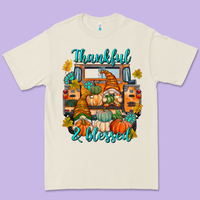 Thankful Blessed Premium Tee Designed By Texasbilliewilder