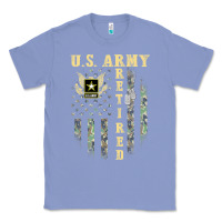 Colony Blue US ARMY Retired  Distressed American Flag Patriotic Classic Tee - longCreatives