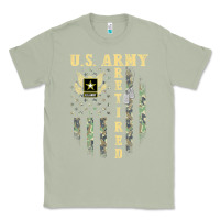 Matcha US ARMY Retired  Distressed American Flag Patriotic Classic Tee - longCreatives
