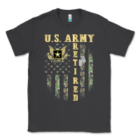Smoke US ARMY Retired  Distressed American Flag Patriotic Classic Tee - longCreatives