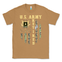 Toasted Coconut US ARMY Retired  Distressed American Flag Patriotic Classic Tee - longCreatives