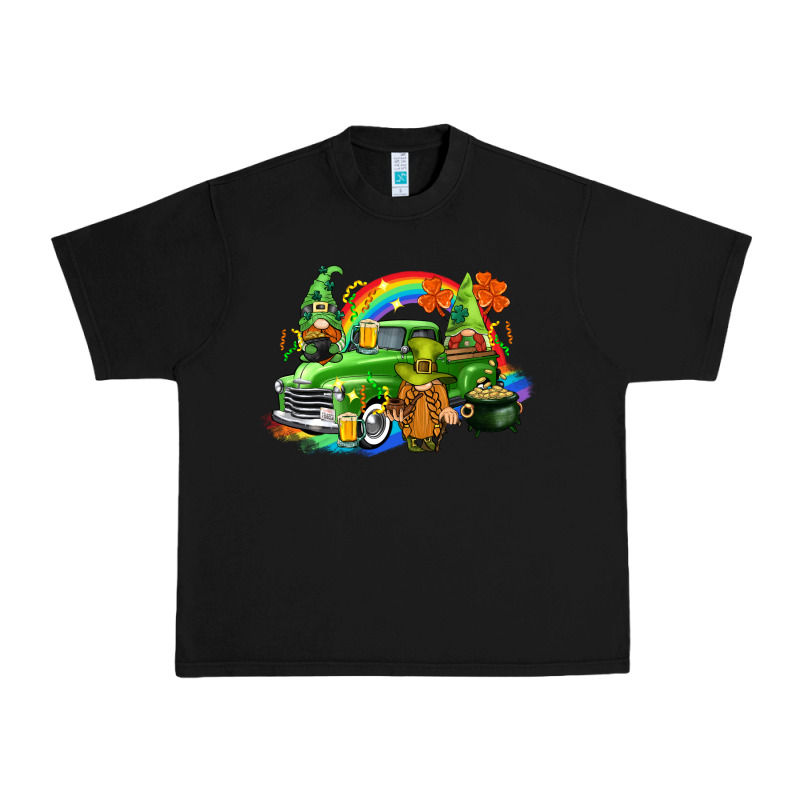 St. Patrick's Day Truck With Gnomies Urban Heavy Tee by CowGirlArtShop | Teevron
