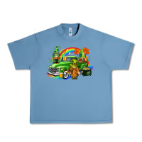 Pebble Blue St. Patrick's Day truck with gnomies Urban Heavy Tee - CowGirlArtShop