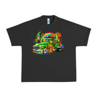 Pigment Black St. Patrick's Day truck with gnomies Urban Heavy Tee - CowGirlArtShop