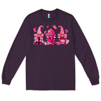 Plum breast cancer gnomies Long Sleeve Tee - FaDigitalArtStudio