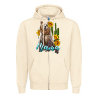 Sandshell mama bear with sunflowers and cactus Zipper Hoodie - Artiststas