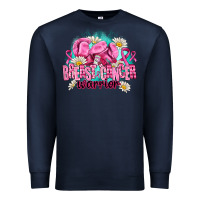 Navy breast cancer warrior Premium Sweatshirt - AdoDesignShop