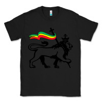 Black Rasta Lion of Judah Rastafarian Reggae Lion and Christian Classic Tee - longCreatives