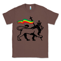 Chestnut Rasta Lion of Judah Rastafarian Reggae Lion and Christian Classic Tee - longCreatives