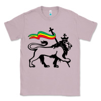 Lilac Rasta Lion of Judah Rastafarian Reggae Lion and Christian Classic Tee - longCreatives
