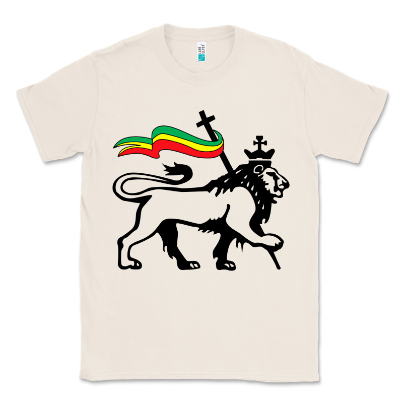 Rasta Lion Of Judah Rastafarian Reggae Lion And Christian Classic Tee by longCreatives | Teevron