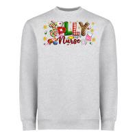 Heather Grey Christmas jolly nurse Heavyweight Sweatshirt - Artiststas
