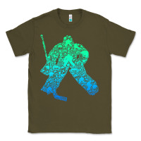 Army Green Ice Hockey Goalie Hockey Player Youth Men Kids Boys Classic Tee - longCreatives