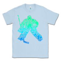 Dusty Blue Ice Hockey Goalie Hockey Player Youth Men Kids Boys Classic Tee - longCreatives