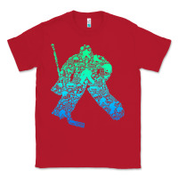 Red Ice Hockey Goalie Hockey Player Youth Men Kids Boys Classic Tee - longCreatives