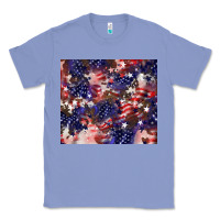 Colony Blue American flag sparkly  tumbler Classic Tee - HowdyJamesFarm