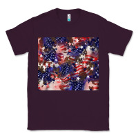 Plum American flag sparkly  tumbler Classic Tee - HowdyJamesFarm