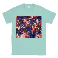 Seafoam American flag sparkly  tumbler Classic Tee - HowdyJamesFarm