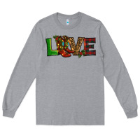 Heather Grey Christmas boots love Long Sleeve Tee - RanaPortraitStore