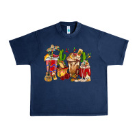 Navy Cino De Mayo coffee cups Mexico Urban Heavy Tee - HowdyJamesFarm