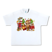 White Cino De Mayo coffee cups Mexico Urban Heavy Tee - HowdyJamesFarm