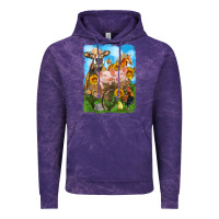 Cloud Purple farm animals wagon olivia Vintage Hoodie - OliviaCreatesArt