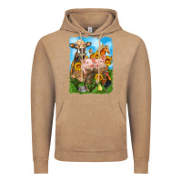 Vintage Coffee farm animals wagon olivia Vintage Hoodie - OliviaCreatesArt