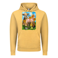 Vintage Mustard farm animals wagon olivia Vintage Hoodie - OliviaCreatesArt
