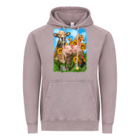 Vintage Zinc farm animals wagon olivia Vintage Hoodie - OliviaCreatesArt