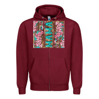 Burgundy cherry blossoms mama tumbler Zipper Hoodie - Artiststas