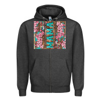 Charcoal Heather cherry blossoms mama tumbler Zipper Hoodie - Artiststas